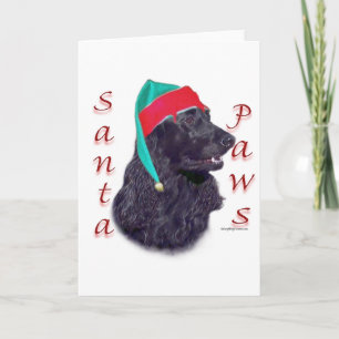 Cartão De Festividades Papais noeis Ingleses do Cocker Spaniel (preto)