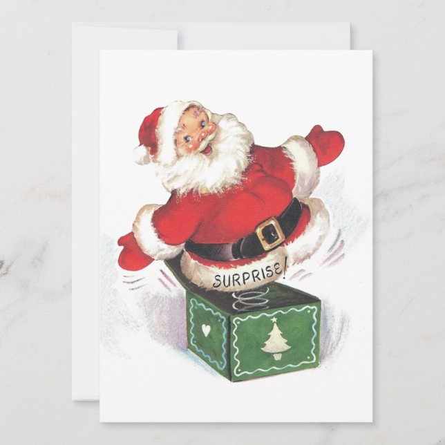 Cartão De Festividades Papais noeis natais vintages (Frente)