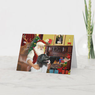 Cartão De Festividades Papais noeis Newfie Landseer