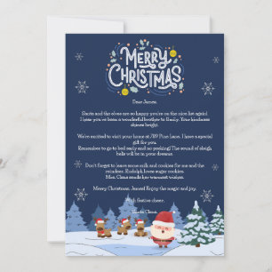 Cartão De Festividades Papais noeis Personalizados - Carta de Natal para 