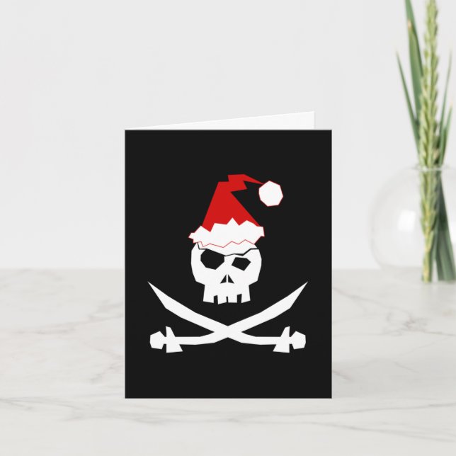 Cartão De Festividades Papais noeis piratas (Frente)