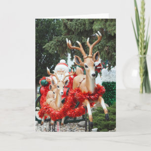 Cartão De Festividades Papais noeis & Placa de Vazio para Realizador