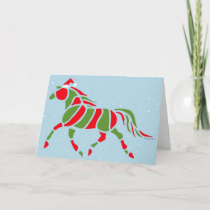 Cartão De Festividades Papais noeis Pony