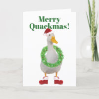 Papais noeis Quackmas felizes Duck Folk Holiday Ca
