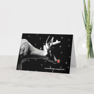 Cartão De Festividades Papais noeis Reindeer/ Natal
