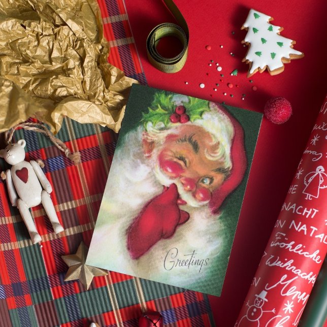 Cartão De Festividades papais noeis retrorreflectores bonitos (Criador carregado)