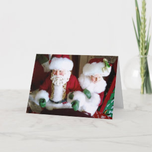 CARTÃO DE FESTIVIDADES PAPAIS NOEIS/SRA. CLAUS DIZEM NATAL DE MERCADO
