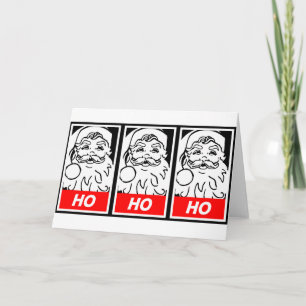 Cartão De Festividades Papais noeis Street Art: HO HO HO