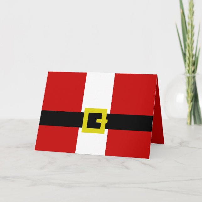 Cartão De Festividades Papais noeis Suit (Frente)