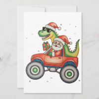 Papais noeis T Rex Dinossaur Monster Truck Natal