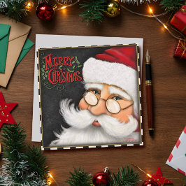 Cartão De Festividades Papais noeis Tradicionais Feriado de Natal Feliz