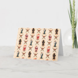 Cartão De Festividades Papais noeis Vintage