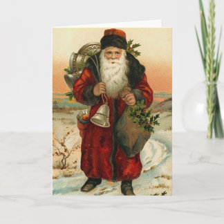 Cartão De Festividades Papais noeis Vintage