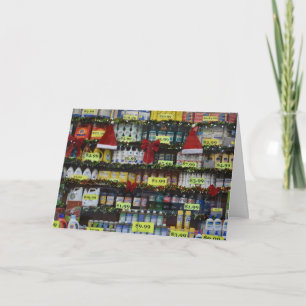 Cartão De Festividades Papais noeis Windows do Drugstore de Natal Nova Io