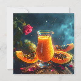 Cartão De Festividades PAPAYA Freshly Squeezed JUICE - 