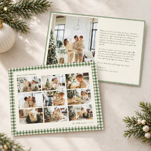 Cartão De Festividades Papel de Carta de Natal da Família de 10 Fotos em 