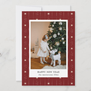 Cartão De Festividades Papel De Parede De Estrelas Vermelhas E Creme Cart
