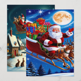 Cartão De Festividades Papel de Parede Encantador da Vila de Inverno de N