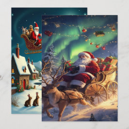 Cartão De Festividades Papel de Parede Encantador da Vila de Inverno de N