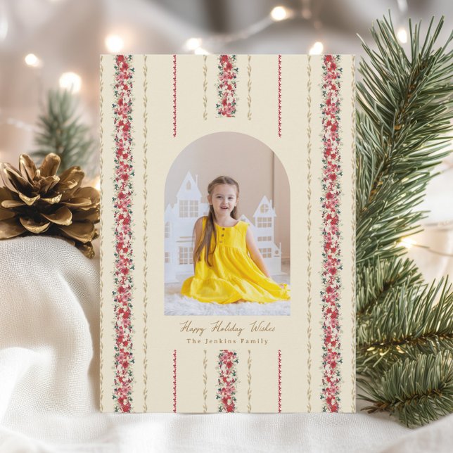 Cartão De Festividades Papel de parede tradicional de tapeçaria botânica  (Criador carregado)