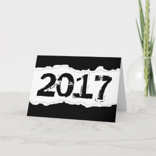 Cartão De Festividades Papel rasgado 2017