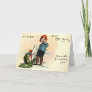 Cartão De Festividades Paperboy Com Wreath
