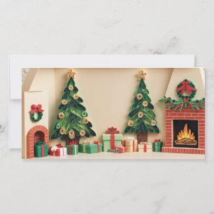 Cartão De Festividades Papercraft Paper Quiling Christmas Card Photo