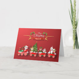 Cartão De Festividades Papercut Christmas Train