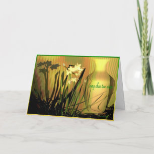 Cartão De Festividades Paperwhites Felizes anos novos vietnamitas