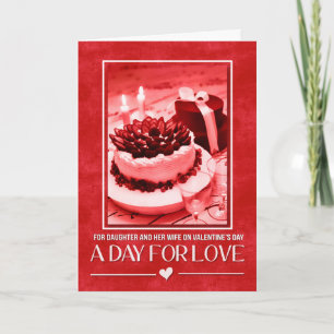 Cartão De Festividades para a filha e a esposa dela no Dia de os namorado