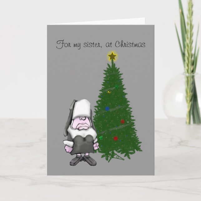 Cartão De Festividades Para a minha irmã, no Natal (Frente)