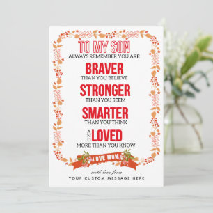 Cartão De Festividades Para a minha placa personalizada inspiracional do
