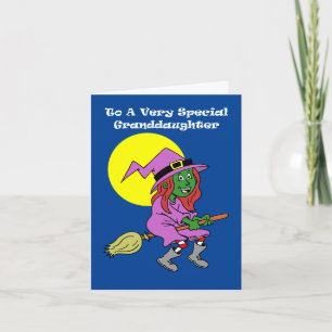 Cartão De Festividades Para a neta Cute Cartoon Witeen