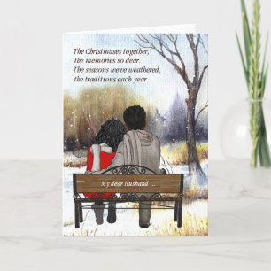 Cartão De Festividades para Mariband Young African American Casal