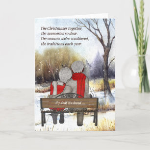 Cartão De Festividades para marido casal afro-americano idoso