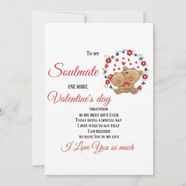 Cartão De Festividades Para minha alma gêmea, mais um Dia dos Namorados j