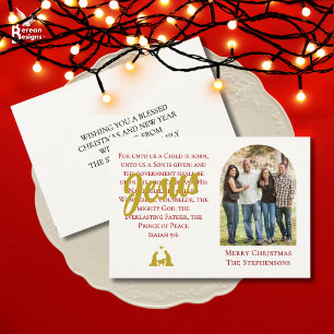 Cartão De Festividades PARA NÓS Isaías Foto Natal
