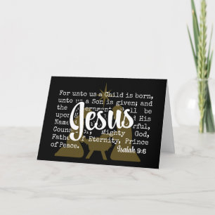 Cartão De Festividades PARA NÓS JESUS Natal Ouro Preto