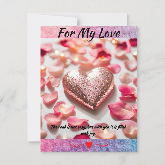 Cartão De Festividades Para o Meu Amor (Frente)