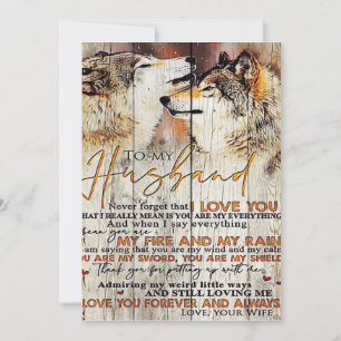 Cartão De Festividades Para o meu marido presente Letra Marido Adoráve