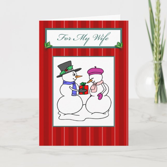 Cartão De Festividades Para o Natal da minha esposa (Frente)