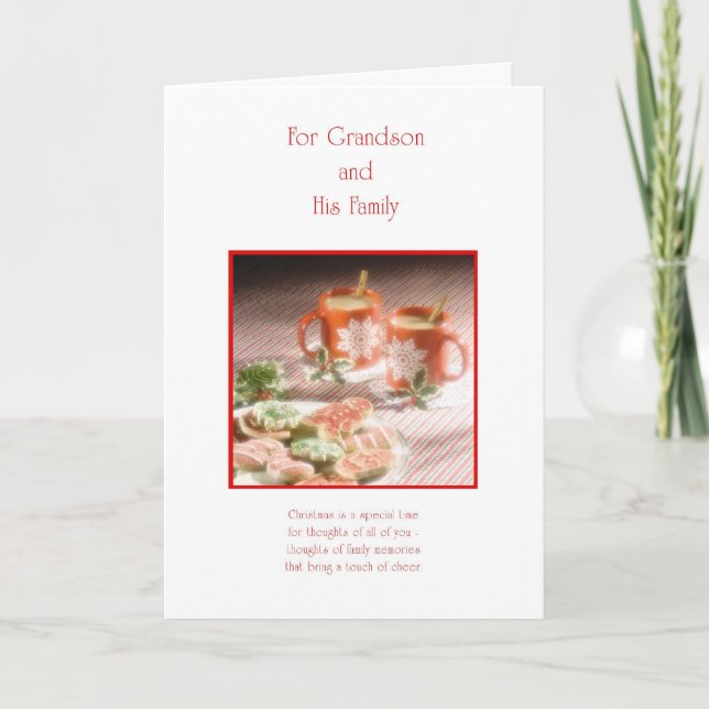 Cartão De Festividades Para o neto e sua família (Frente)