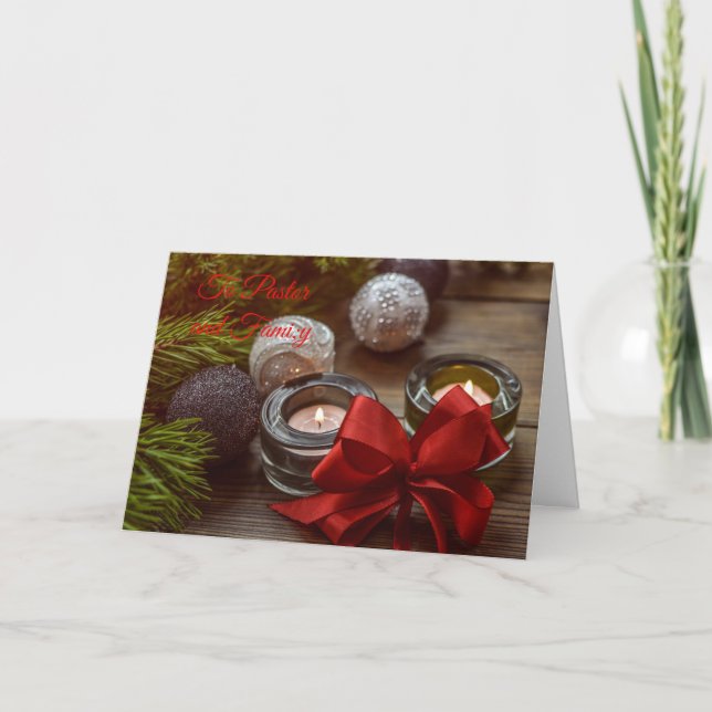 Cartão De Festividades Para Pastor e Família (Frente)