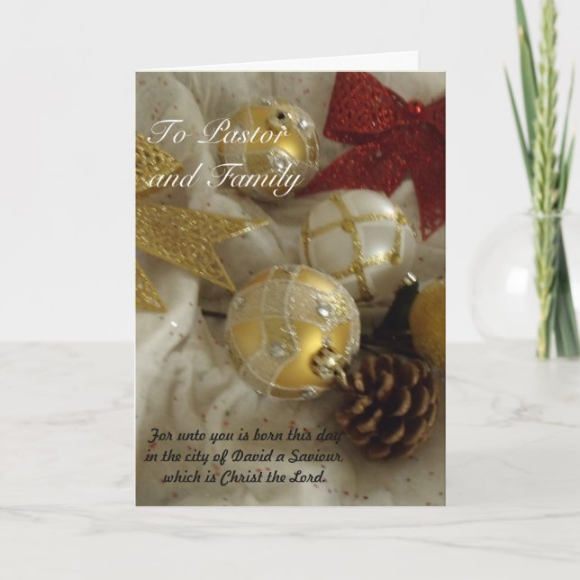 Cartão De Festividades Para Pastor e Família (Frente)