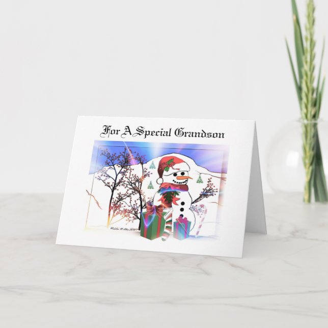 Cartão De Festividades Para um neto especial (Frente)