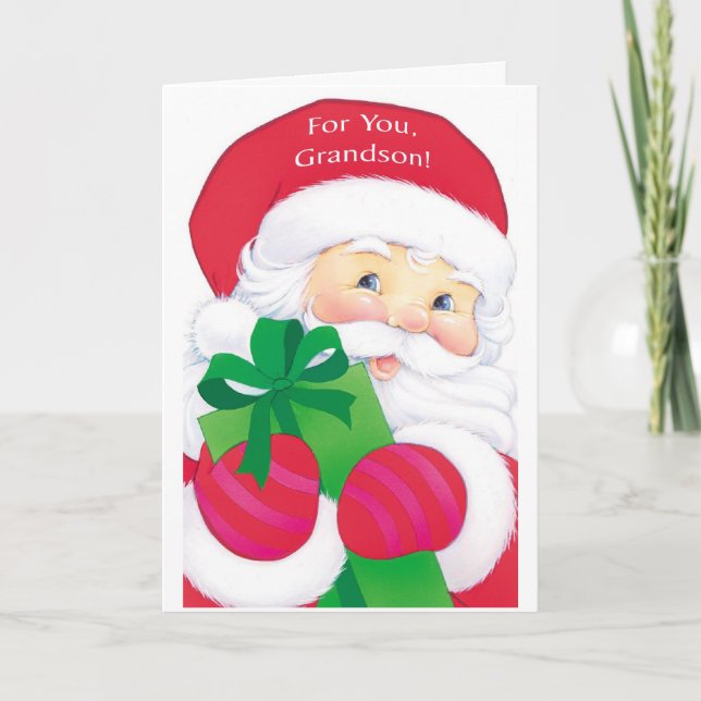 Cartão De Festividades Para Você, neto (Frente)