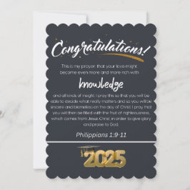 Cartão De Festividades Parabéns 2025 Philippians 1:9-11 Christian