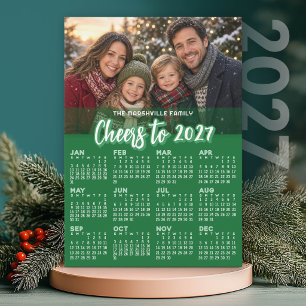 Cartão De Festividades Parabéns a 2027 - Calendário com Foto