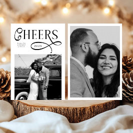 Cartão De Festividades Parabéns Ano Novo Moderno Chic Elegante 2 Foto