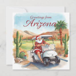 Cartão De Festividades Parabéns de Natal do Golf Arizona 